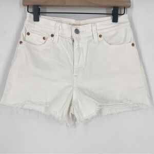 Levi’s White High Rise Shorts